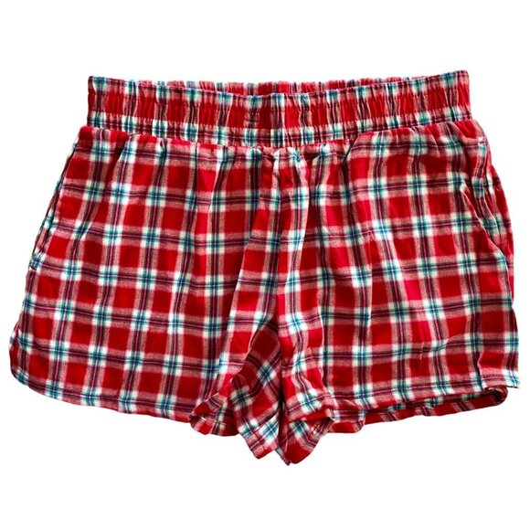 Colsie 2 Piece Red Plaid Lace Trim Pajama Set Tank Shorts NEW NWT - Picture 8 of 14